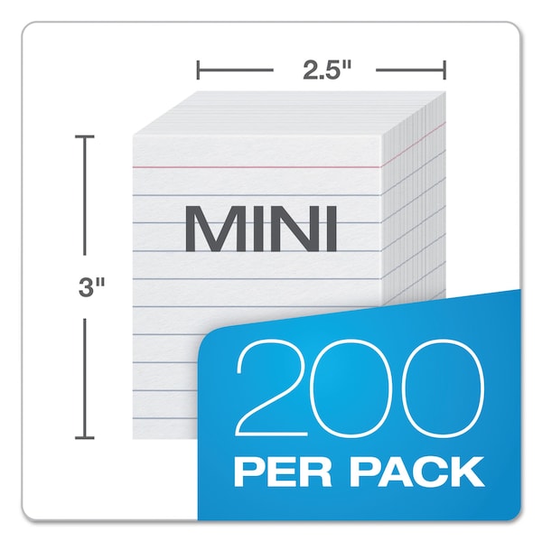 Index Cards,1/2 Size,White,PK200